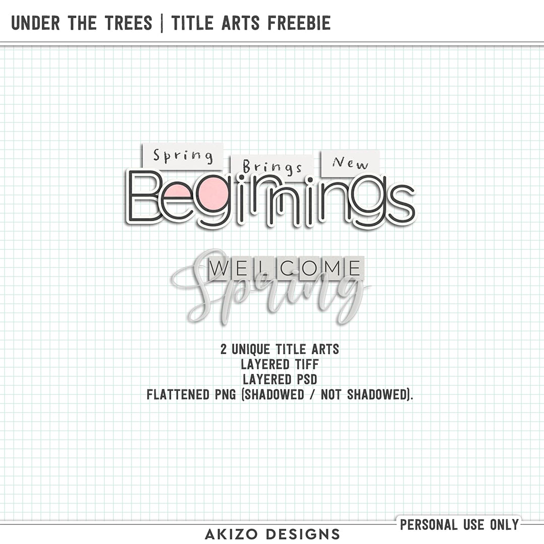Under The Trees | Title Arts Freebie