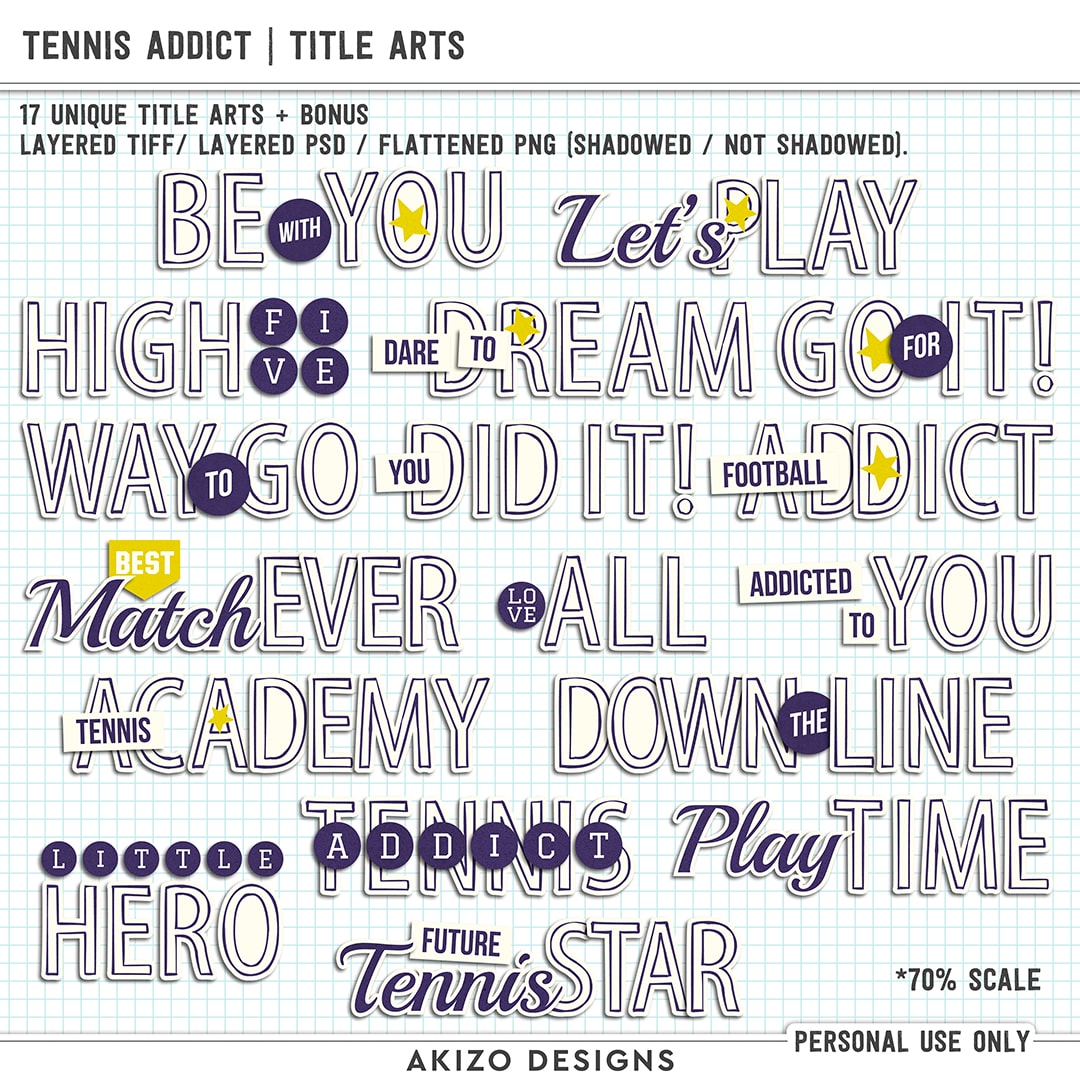 Tennis Addict | Title Arts