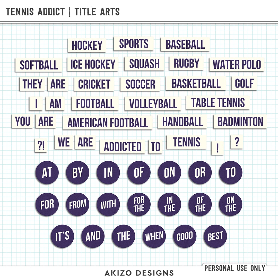 Tennis Addict | Title Arts