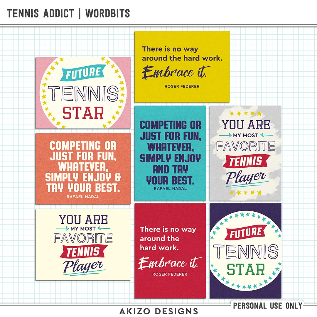 Tennis Addict | Wordbits