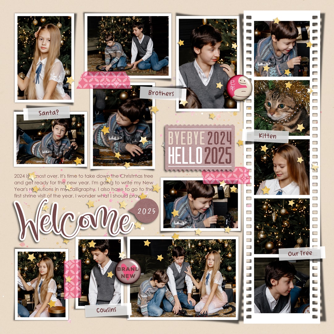 Good Fortune | Collection, New Year Greetings 2025 | Quickpages + Add-On, Photo Addict 21 | Templates