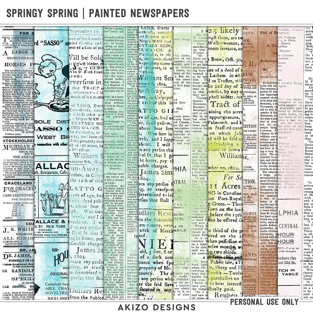 Springy Spring | Painted Newspapers