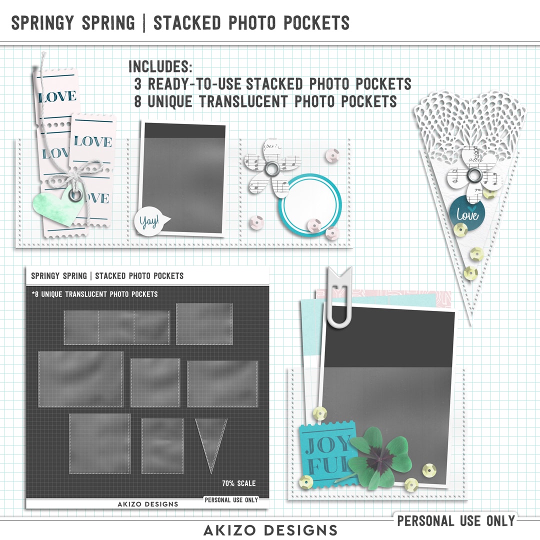 Springy Spring | Stacked Photo Pockets