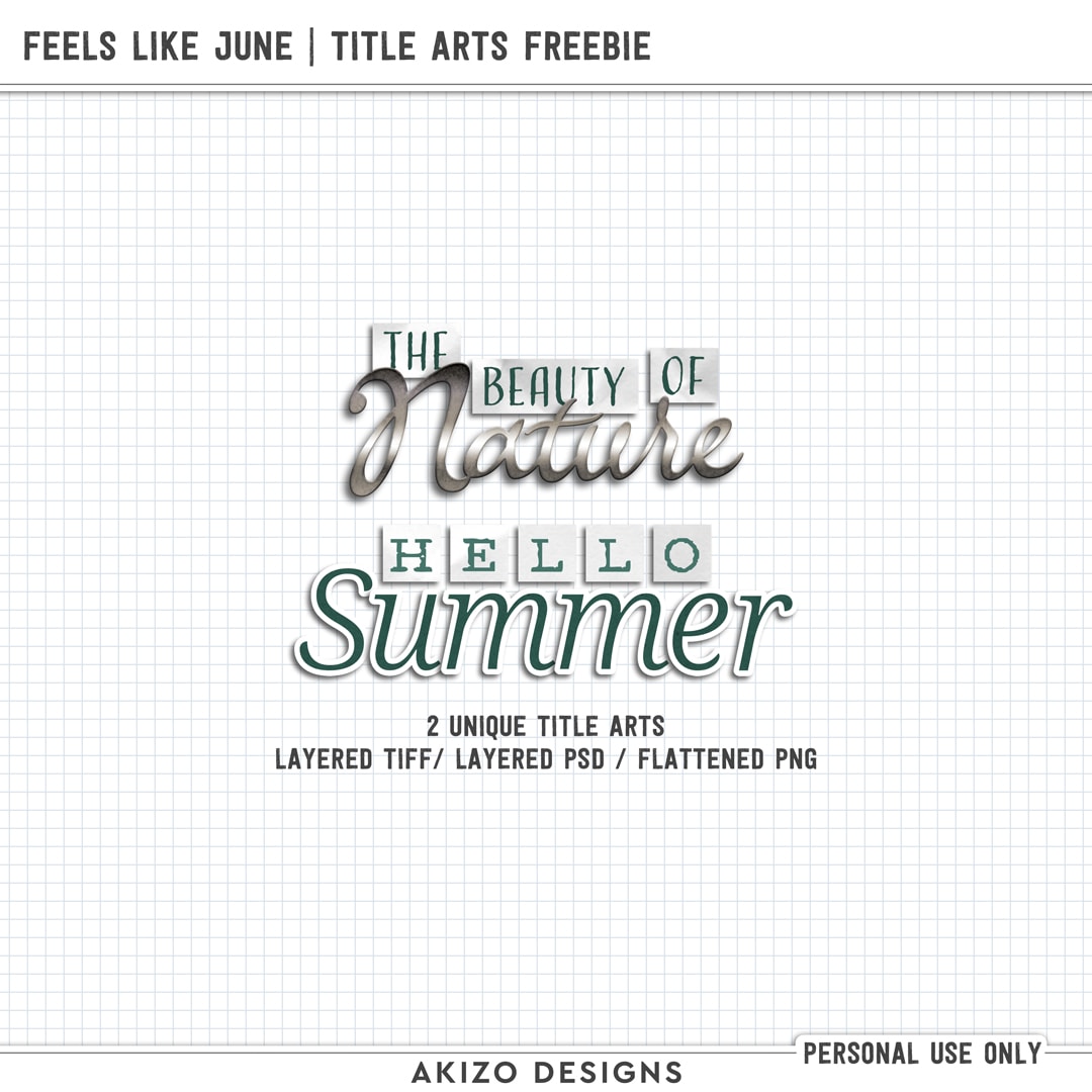 Feels Like June | Title Arts Freebie