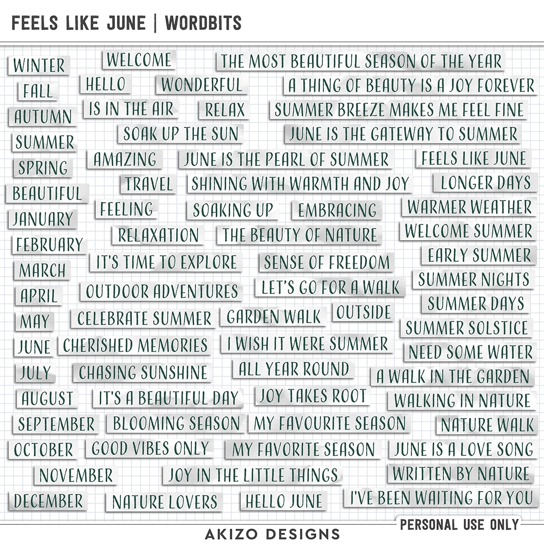Feels Like June | Wordbits