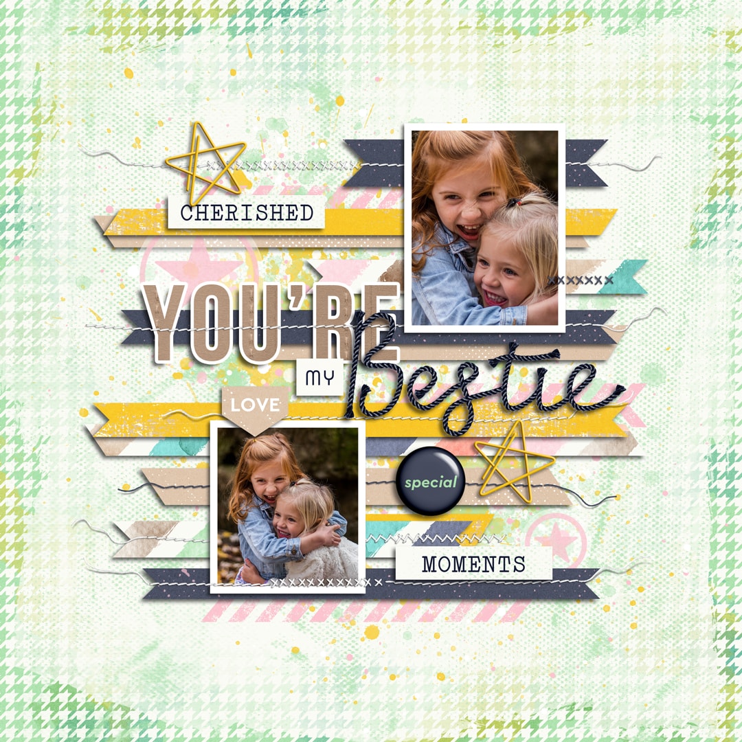 My Bestie | Kit, Stitched Up 04 | Templates