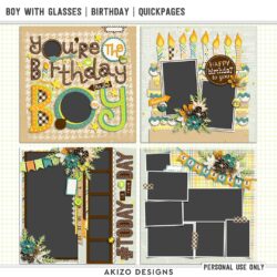 Boy With Glasses | Birthday Quickpages