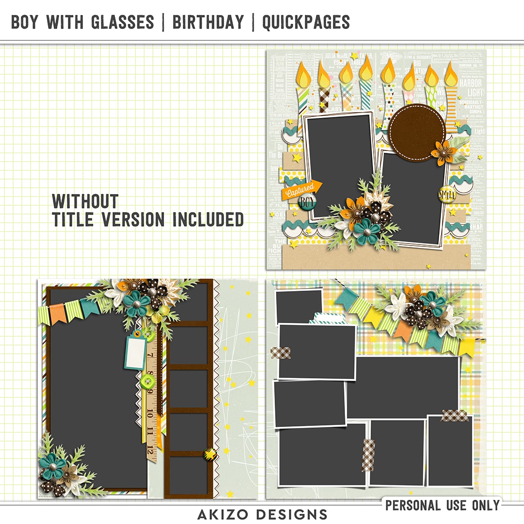 Boy With Glasses | Birthday Quickpages