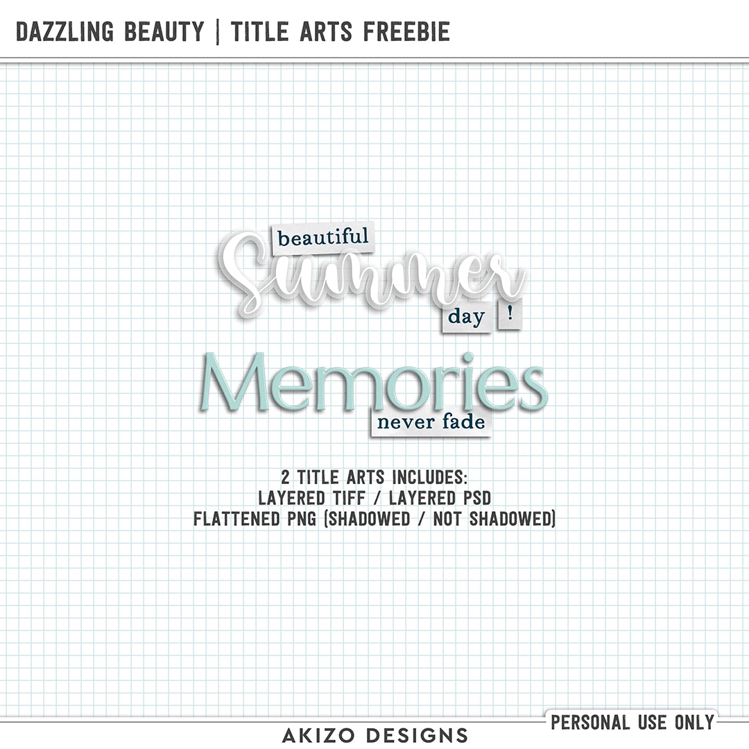 Dazzling Beauty | Title Arts Freebie