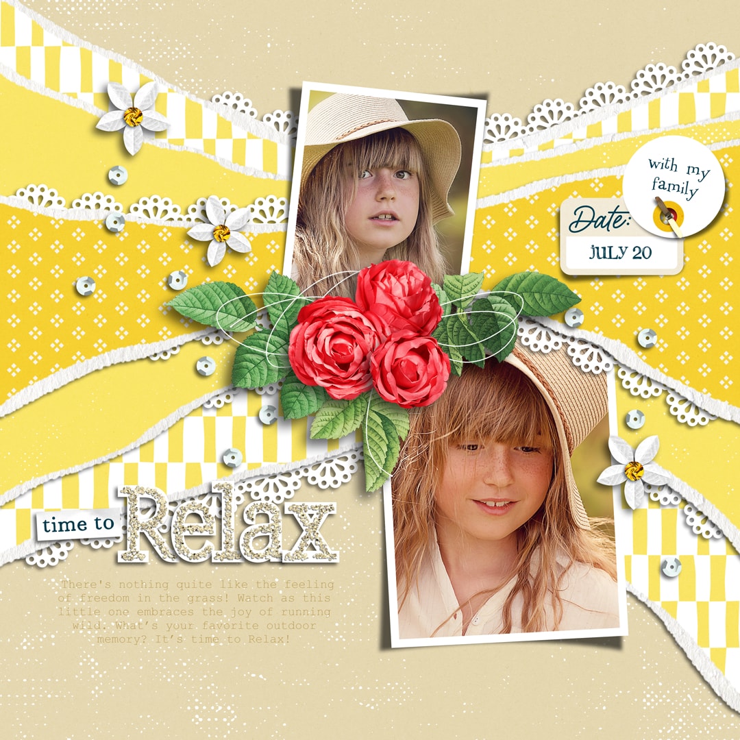 Dazzling Beauty | Collection, Torn Paper Play 04 | Templates