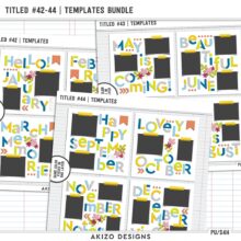 LAST CALL! Digital Scrapbooking Day 2025 Titled 42-44 | Templates Bundle