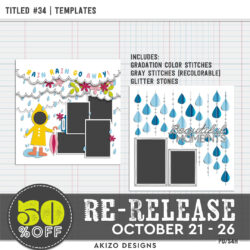 50% OFF - Crystal Drop, Rain Coat Template td34_ec